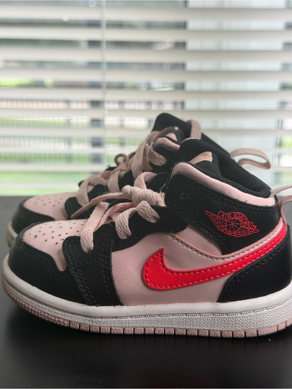 Nike Kids Pink, Black & Red Air Jordan Style Sneakers